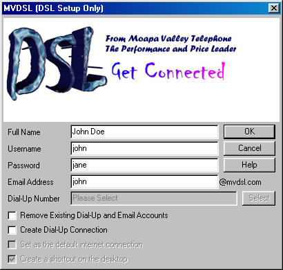 To setup your MVDSL email, download the email setup program. 